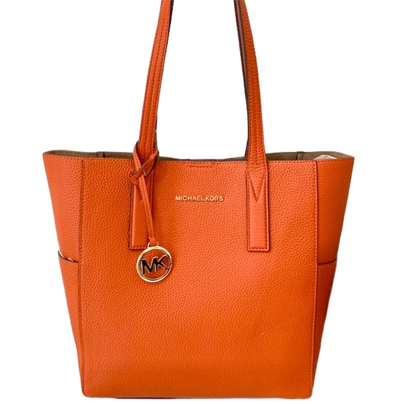 Michael Kors Junie MD Tote Burnt Orange - Picture 1 of 7